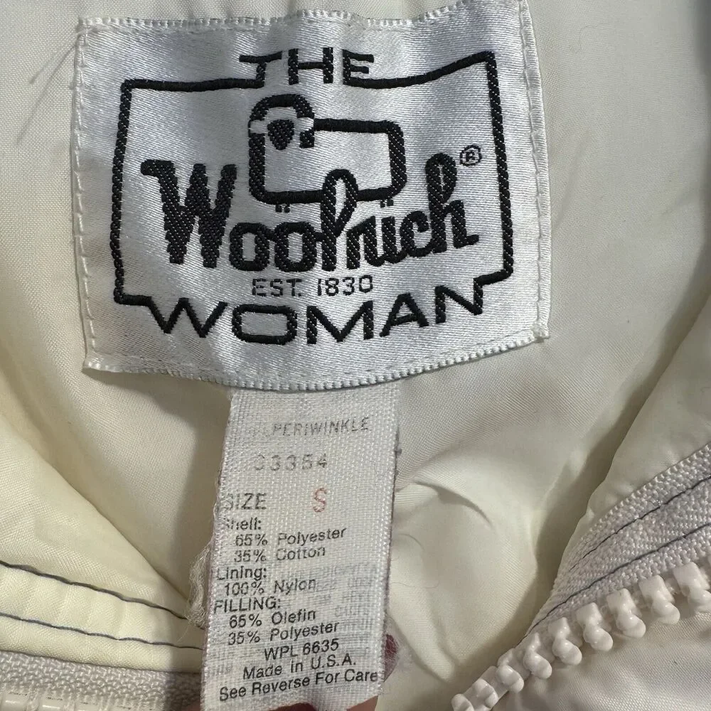 Vtg Woolrich Women’s Jacket Blue Full Zip Out Door Ski Winter Sz Small - Picture 6 of 15
